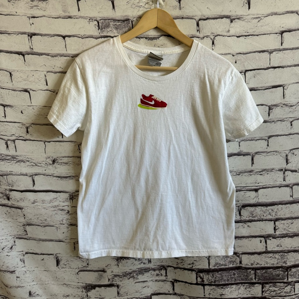 Nike White T-Shirt with Red and Green Nike Cortez